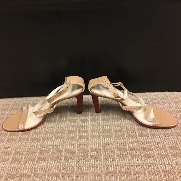 Michael Kors Made in Italy Nude Strappy Sandals 9 - Picture 3 of 6